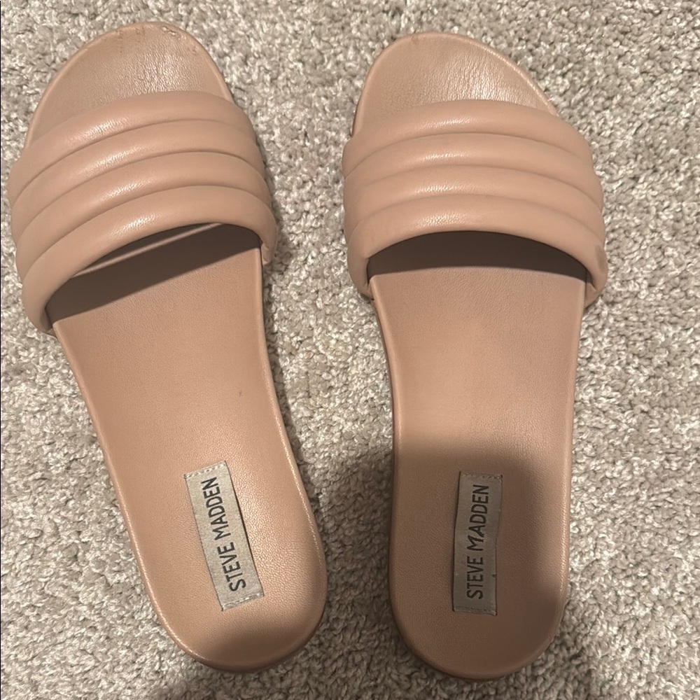 Steve Madden Women's Nude Slide Sandals